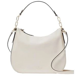 Kate Spade Pebbled Leather White Vivian Hobo Bag